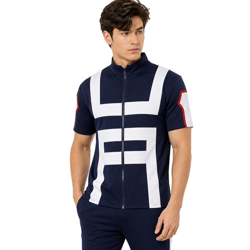 Rolecos My Hero Academia Top Sz. XXL Navy UA Training Cosplay Anime Zip Athletic